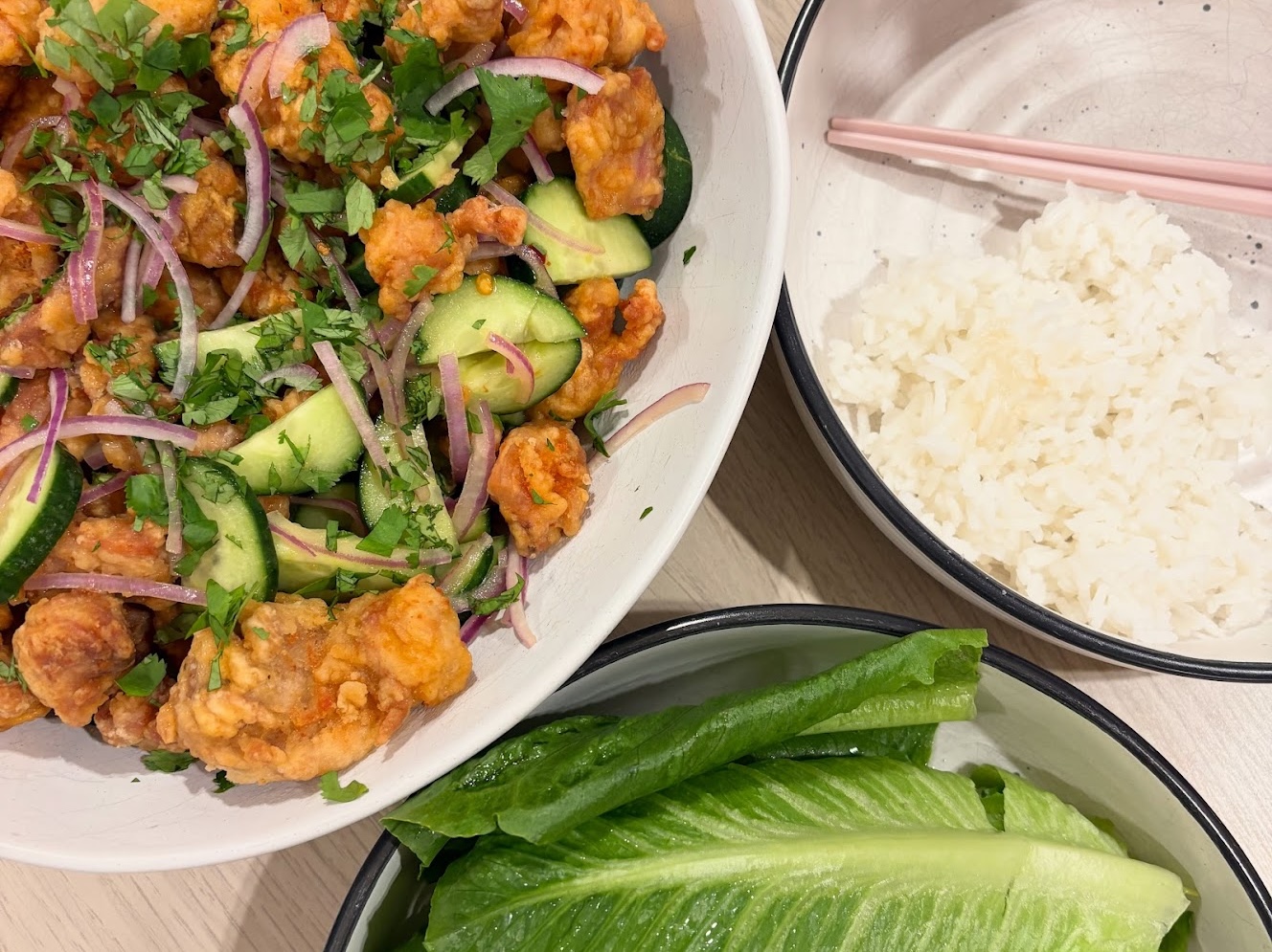 Chicken Larb Lettuce Wraps