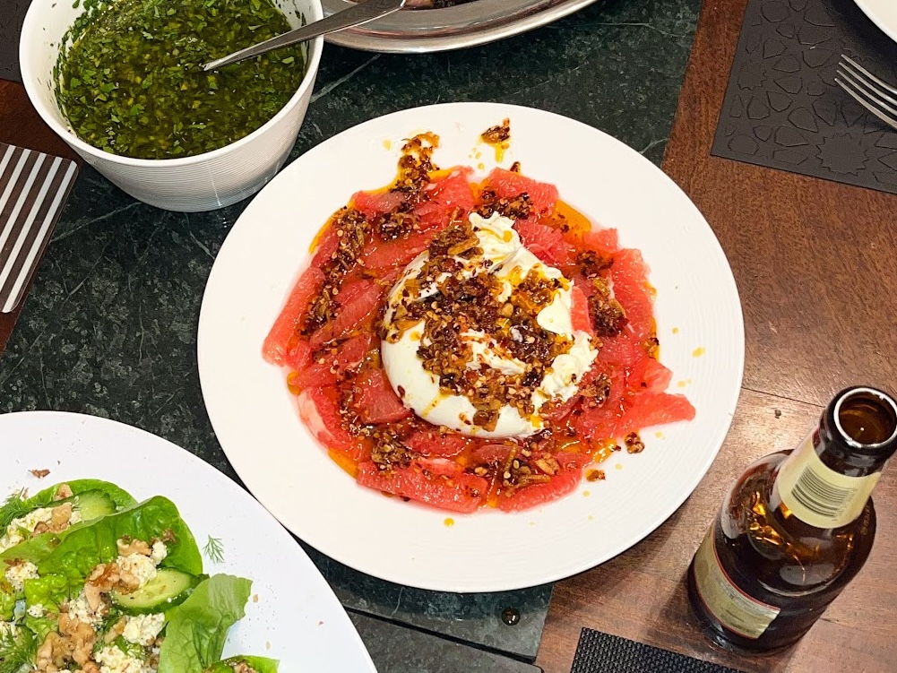 Grapefruit and Burrata Salad with Chilli Oil